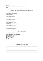 English worksheet: Colours worksheet