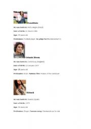 English Worksheet: Who is Who?