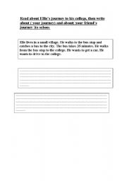 English worksheet: writing