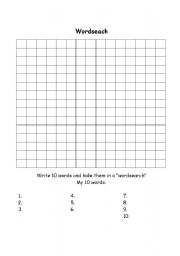 English Worksheet: Wordsearch