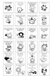 English Worksheet: Cartes motivacionais