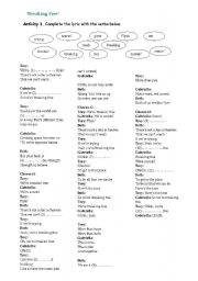 English Worksheet: Breaking free - a song