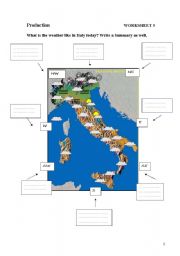 English Worksheet: thw weather in italy