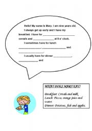 English worksheet: Food