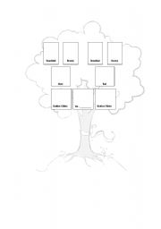 English Worksheet: Family Tree