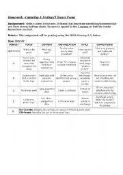 English Worksheet: Homework