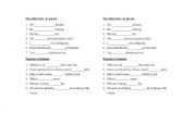 English worksheet: Possessive and Verb be