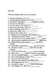 English Worksheet: Pronouns