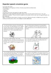 English Worksheet: reported speech