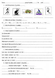 English Worksheet: Bingo 4 test group B (lessons 21-25)