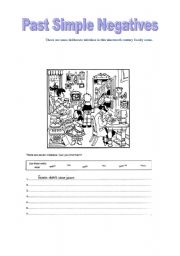 English Worksheet: Past Simple Negatives