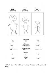 English worksheet: comparative