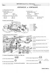 English Worksheet: how much&how many