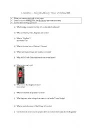 English Worksheet: LONDON - sights, worksheet