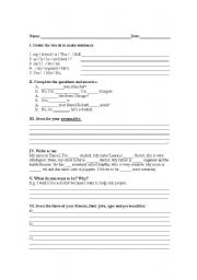 English worksheet: exam- basic