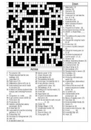 English Worksheet: Crossword environment vocabulary