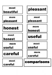 English worksheet: comparrisons