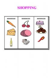 English Worksheet: Shopping list 