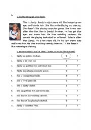 handout for second graders