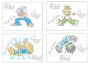 English Worksheet: Hip Hop Sticker Cards