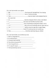 English Worksheet: past tense and reflexive pronouns