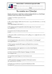 English Worksheet: The causative use of Have/Get