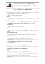 English Worksheet: The causative use of Have/Get