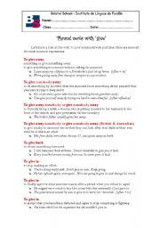 phrasal verbs with give