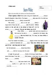 English Worksheet: past simple in fairy tales