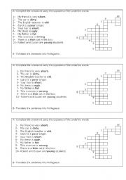 English Worksheet: Opposites