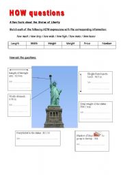 English Worksheet: HOW questions