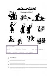 English Worksheet: shadow exercise