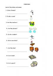 English Worksheet: verb to be