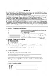 English Worksheet: READING