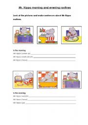 English Worksheet: Mr. Hippo