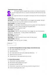 English Worksheet: shopping