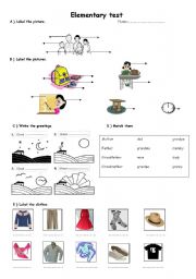 Elementary Revision test