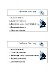 English Worksheet: Problem solving