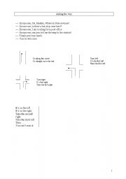 English worksheet: the way