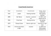 English Worksheet: invetions