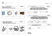 English Worksheet: singulars plurals