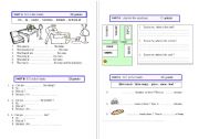 English Worksheet: prepositions of place and locations
