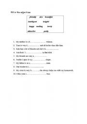 English worksheet: Character and appearance adjectives