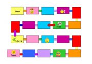 English Worksheet: Syllable Game Board and cards