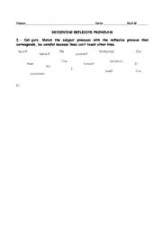 English Worksheet: Reflexive Pronouns Review