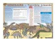 English Worksheet: Dinosaurs - Terrible Lizards