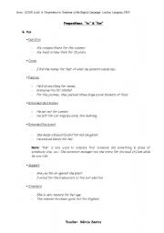 English Worksheet: Prepositions 