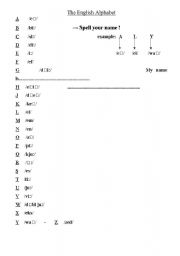 English worksheet: the english alphabet