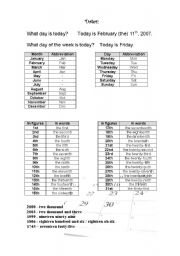 English Worksheet: Telling date and time