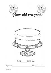 English Worksheet: How old are you?